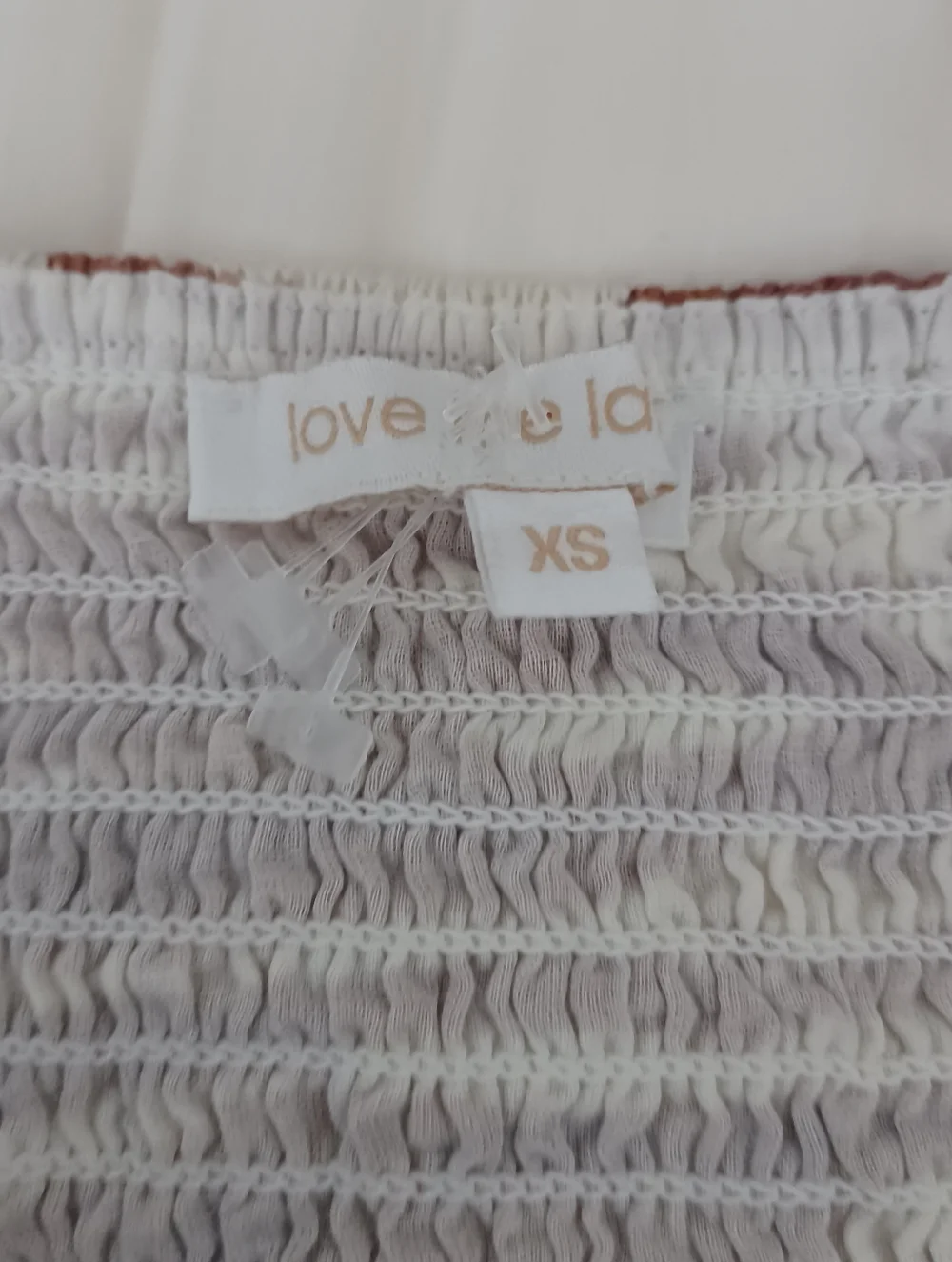 Anthropologie Love the Label Smocked Eyelet Puff Sleeve Blouse Zebra Print